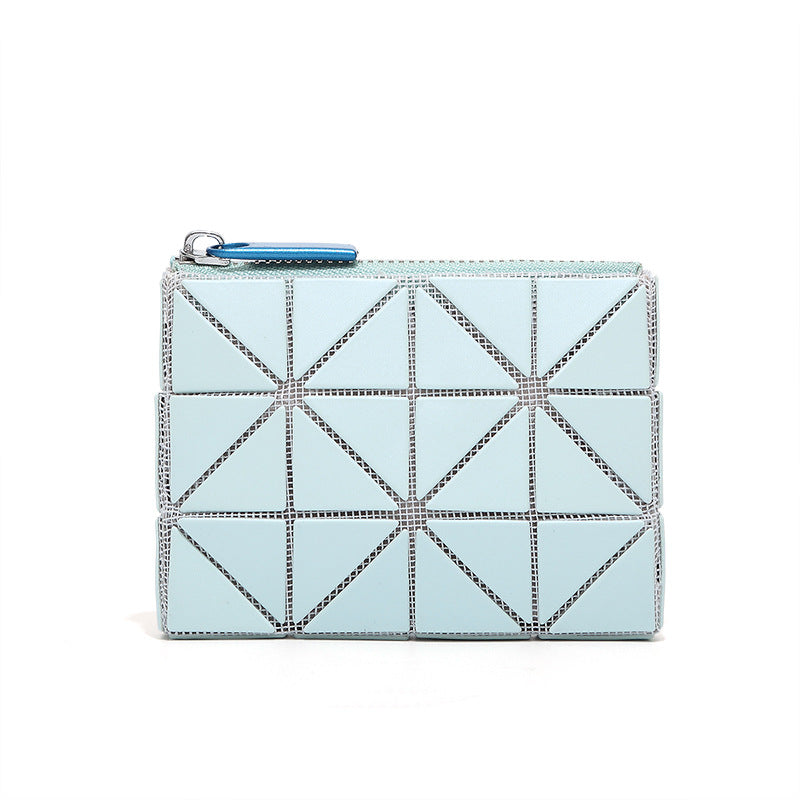 Wholesale Frosted Zipper Card Holder Diamond Mini Wallet